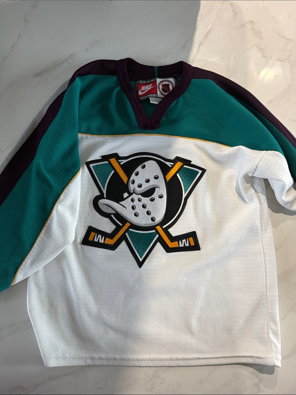 Kids nhl Anaheim mighty ducks jersey